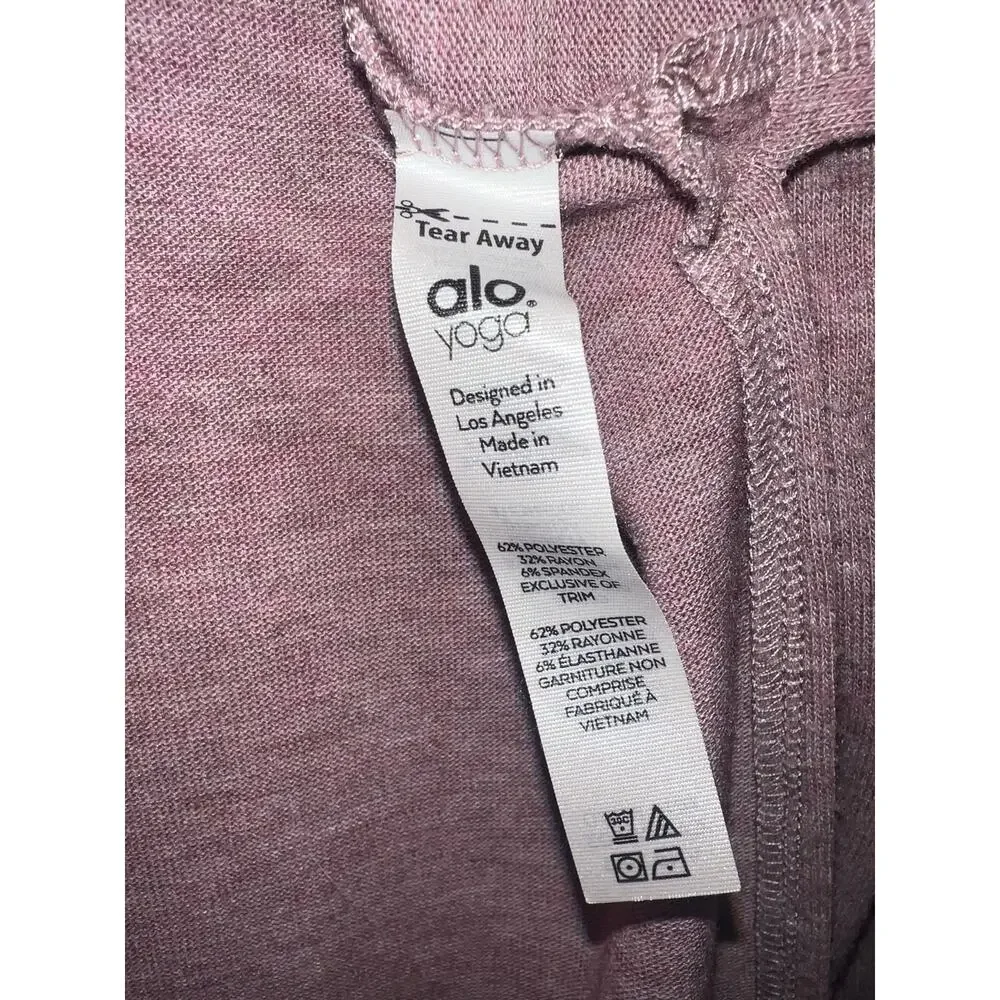 Alo Yoga glimpse long sleeve split tee - size Small - OF